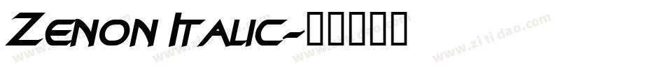 Zenon Italic字体转换